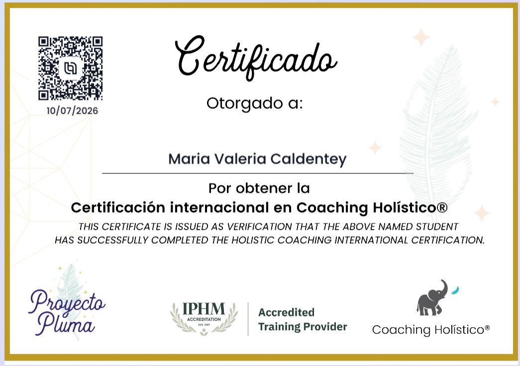 Certificado: Certificación internacional en Coaching Holístico®
